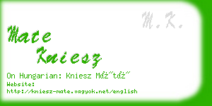 mate kniesz business card